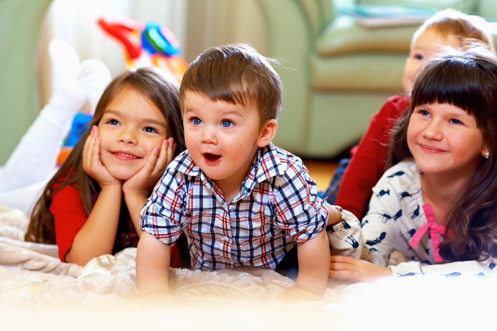 A group of children